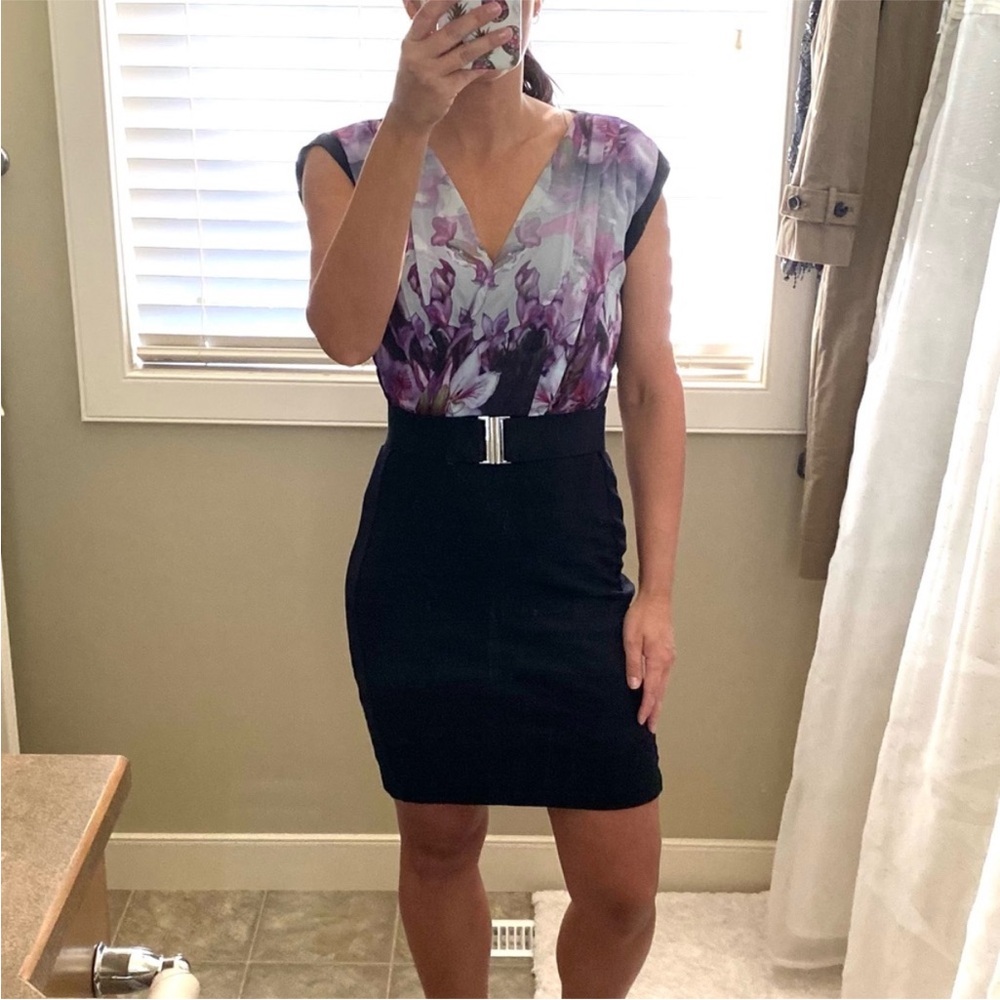 Express Floral Print Bodycon Dress Small